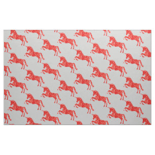 Red Unicorn Fantasy mystical Stoff