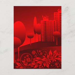 Red Urban Postkarte