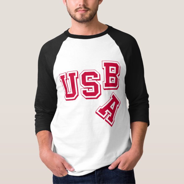 Red USA-USB - A Fallen Empire - Satirisch Style T-Shirt (Vorderseite)