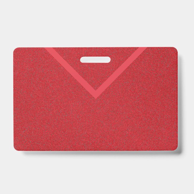 Red V Pattern Abzeichen - Individuelle Name Tag -  Ausweis (Vorderseite)