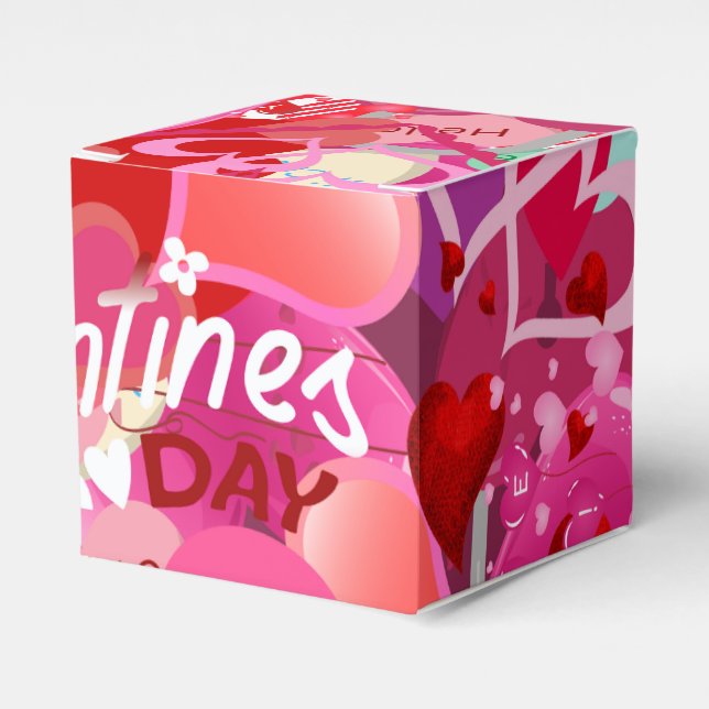 Red Valentine Favor Box Geschenkschachtel (Vorderseite)