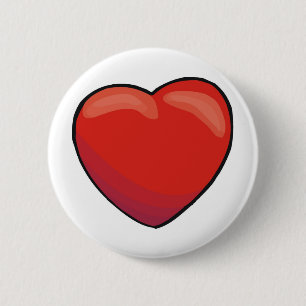 Red Valentine Heart Button
