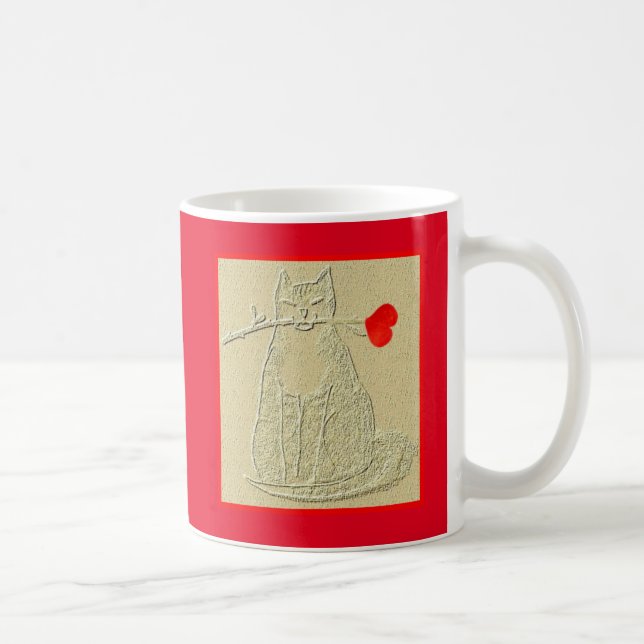 RED VALENTINE KITINE CAT TASSE (Rechts)