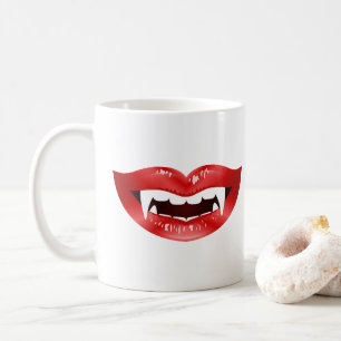Red Vampire Mouths Illustriert Kaffeetasse