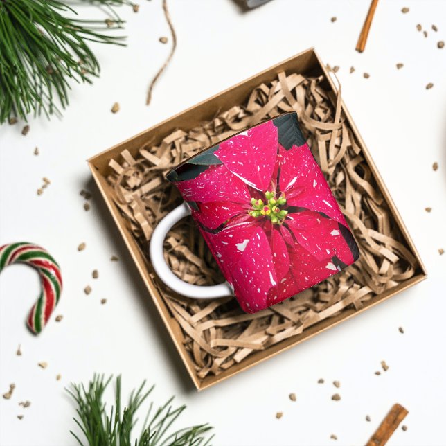 Red Variegated Poinsettia Holiday Tasse (In Situ Holiday)