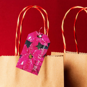 Red Variegated Poinsettias Holiday Geschenkanhänger