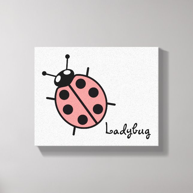 Red Vector Ladybug Leinwanddruck (Vorderseite)
