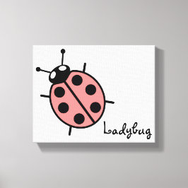 Red Vector Ladybug Leinwanddruck