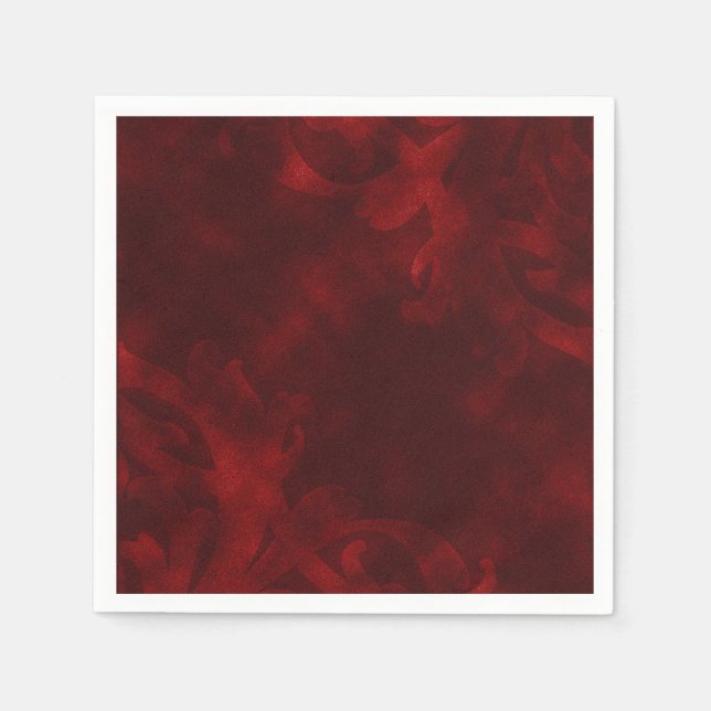 Red Velvet Elegantes Vintag Glam Glamour Party Serviette (Vorderseite)