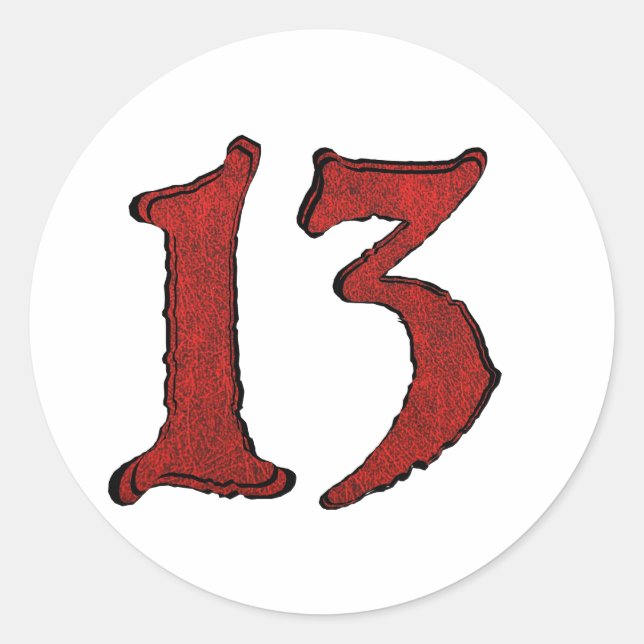 Red Velvet Holiday Number Series Runder Aufkleber (Vorderseite)