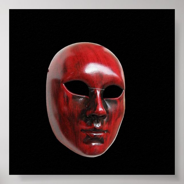 Red Venice Mask Poster (Vorne)