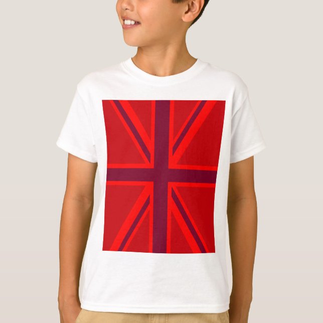 Red Version British Union Jack Decor T-Shirt (Vorderseite)
