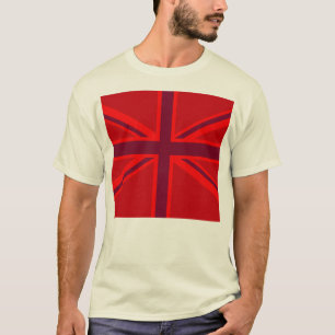Red Version British Union Jack Decor T-Shirt