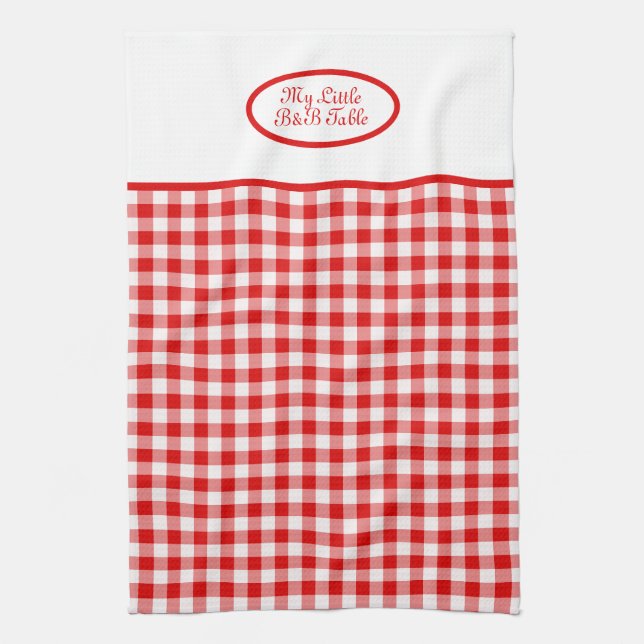 Red Vichy Muster für Business, B&B, Restaurants Geschirrtuch (Vertikal)