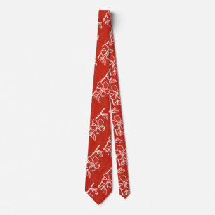 "Red Vinca" Blumengarten Neck Tie Krawatte