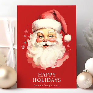 Red Vintag Watercolor Weihnachten