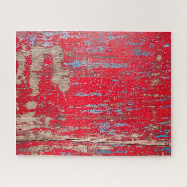 Red Vintage Wood Puzzle (Horizontal)