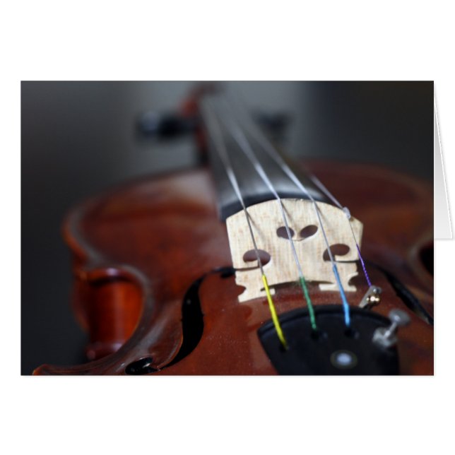 Red Violin Card (Vorderseite (Horizontal))