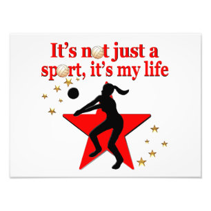 RED VOLLEYBALL IST MEIN LEBENSGESCHMACK FOTODRUCK
