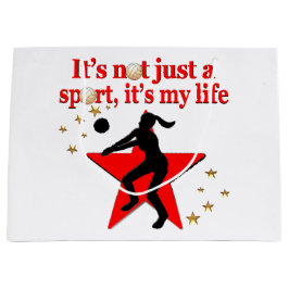 RED VOLLEYBALL IST MEIN LEBENSGESCHMACK GROßE GESCHENKTÜTE