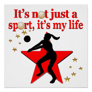RED VOLLEYBALL IST MEIN LEBENSGESCHMACK POSTER