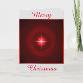 Red Vortex mit Star Christmas Grußkarte Feiertagskarte