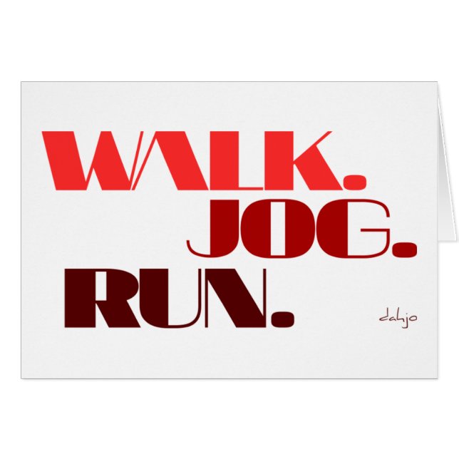 RED WALK JOG RUN (Schriftart CHUNKY) (Vorderseite (Horizontal))
