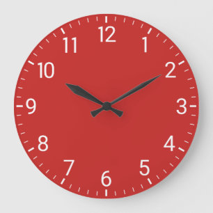 Red Wall Clock Große Wanduhr