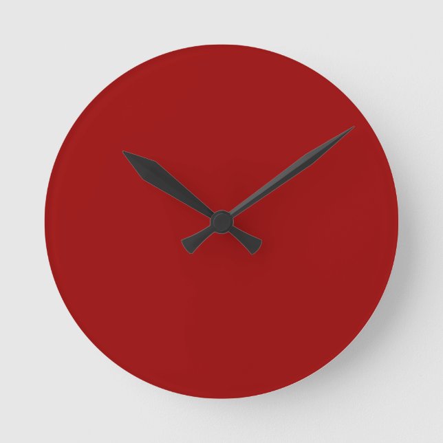 Red Wall Clock Runde Wanduhr (Vorderseite)