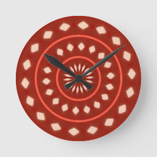 Red Wall Clock Runde Wanduhr