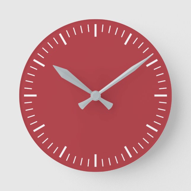Red Wall Clock Runde Wanduhr (Vorderseite)