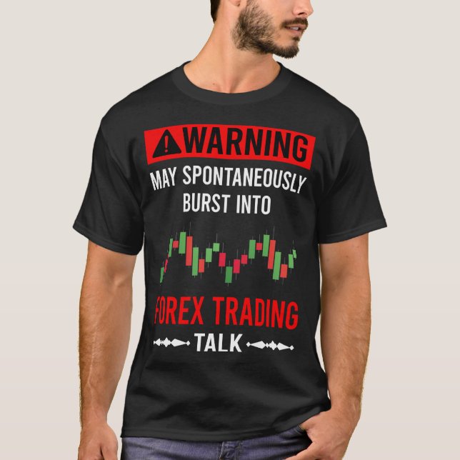 Red Warning Forex Trading T-Shirt (Vorderseite)