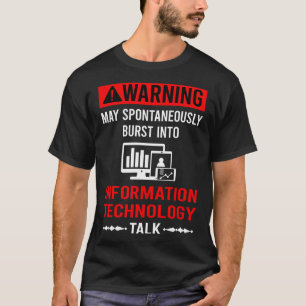 Red Warning Information Technology T-Shirt