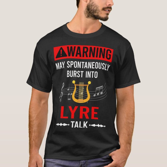 Red Warning Lyre T-Shirt (Vorderseite)