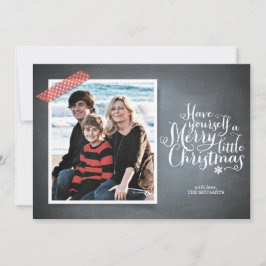 Red Washi Tape Script Holiday Card mit Chalkboard Feiertagskarte