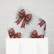 Red Watercolor Christmas Bow