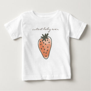 RED WATERCOLOR STRAWBERRIES niedliches Baby aller  Baby T-shirt
