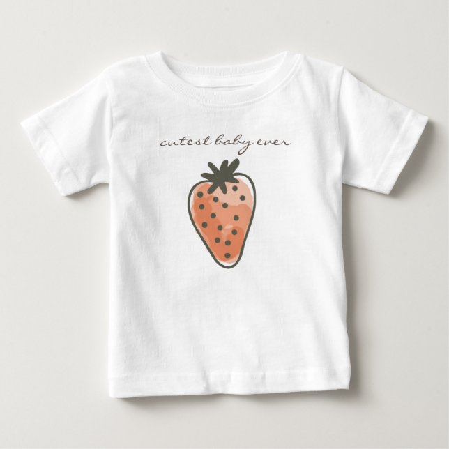 RED WATERCOLOR STRAWBERRIES niedliches Baby aller  T-shirt (Vorderseite)