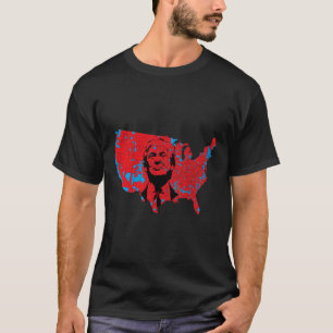 Red Wave Map der USA im Trump-Präsidenten von 2024 T-Shirt