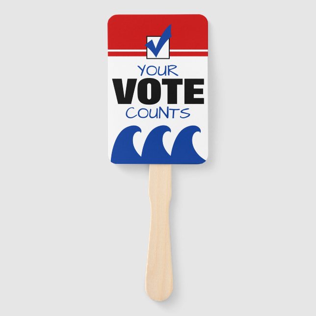 Red Wave oder Blue Wave Ihre Stimme zählt #Electio Fächer (Vorderseite)