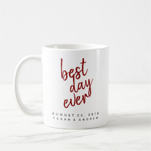 Red Wedding Coffee Tasse zum besten Tag
