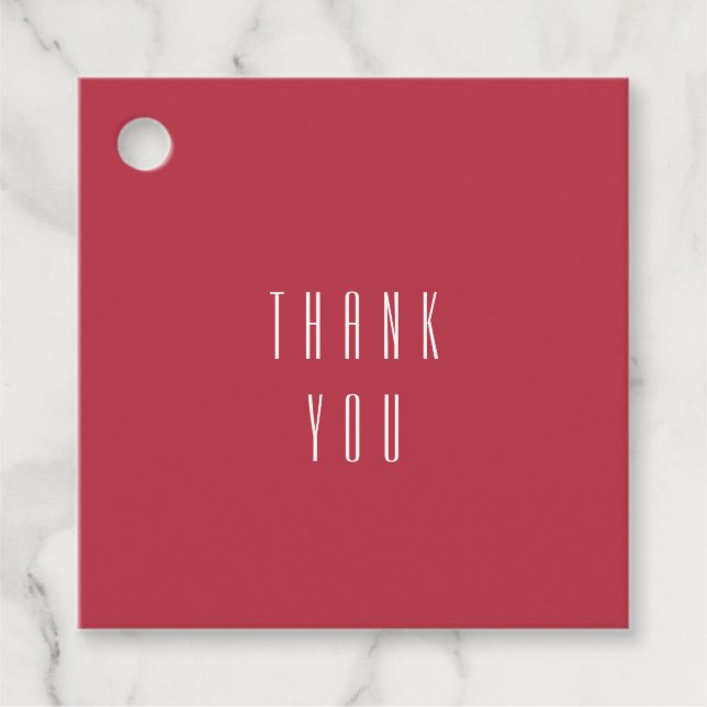 Red Wedding Geschenkanhänger (Vorderseite)