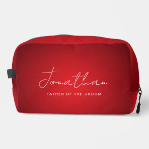 Red Wedding Vater der Groom Custom Dopp Kit Waschbeutel