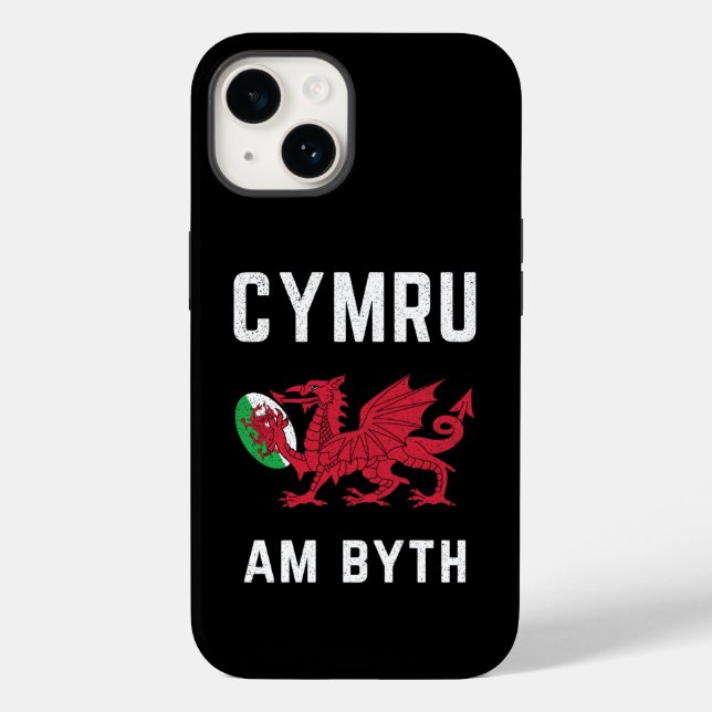 Red Welsh Dragon Cymru Roots Rugby Fan Wales Flagg Case-Mate iPhone Hülle (Rückseite)