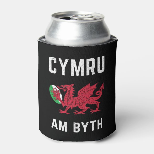 Red Welsh Dragon Cymru Roots Rugby Fan Wales Flagg Dosenkühler (Kanne Vorderseite)