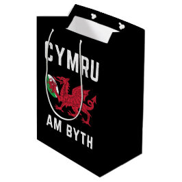 Red Welsh Dragon Cymru Roots Rugby Fan Wales Flagg Mittlere Geschenktüte