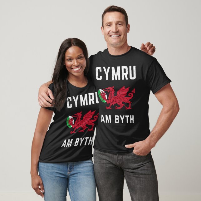 Red Welsh Dragon Cymru Roots Rugby Fan Wales Flagg T-Shirt (Unisex)