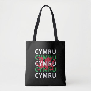 Red Welsh Dragon Cymru Wiederholung Text Wales Roo