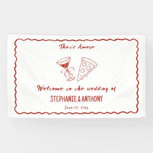 Red Whimsical Frame, das ist mehr italienisch Hoch Banner