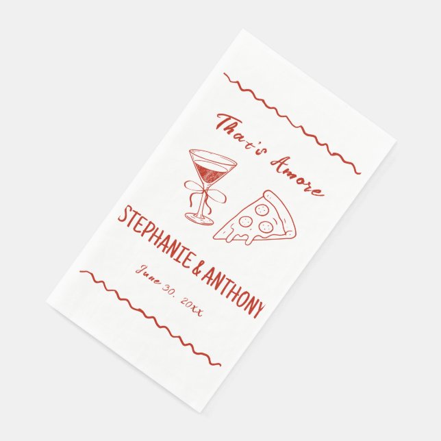 Red Whimsical Frame, das ist mehr italienisch Hoch Serviette (Ecke)